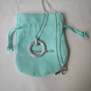 Tiffany & Co. 18k White Gold Pavé Diamond Necklace